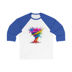 Tornado Baseball Tee for Unisex, Casual Tee, Art Lover Gift, Fun Sportswear, Summer Relaxation Shirt