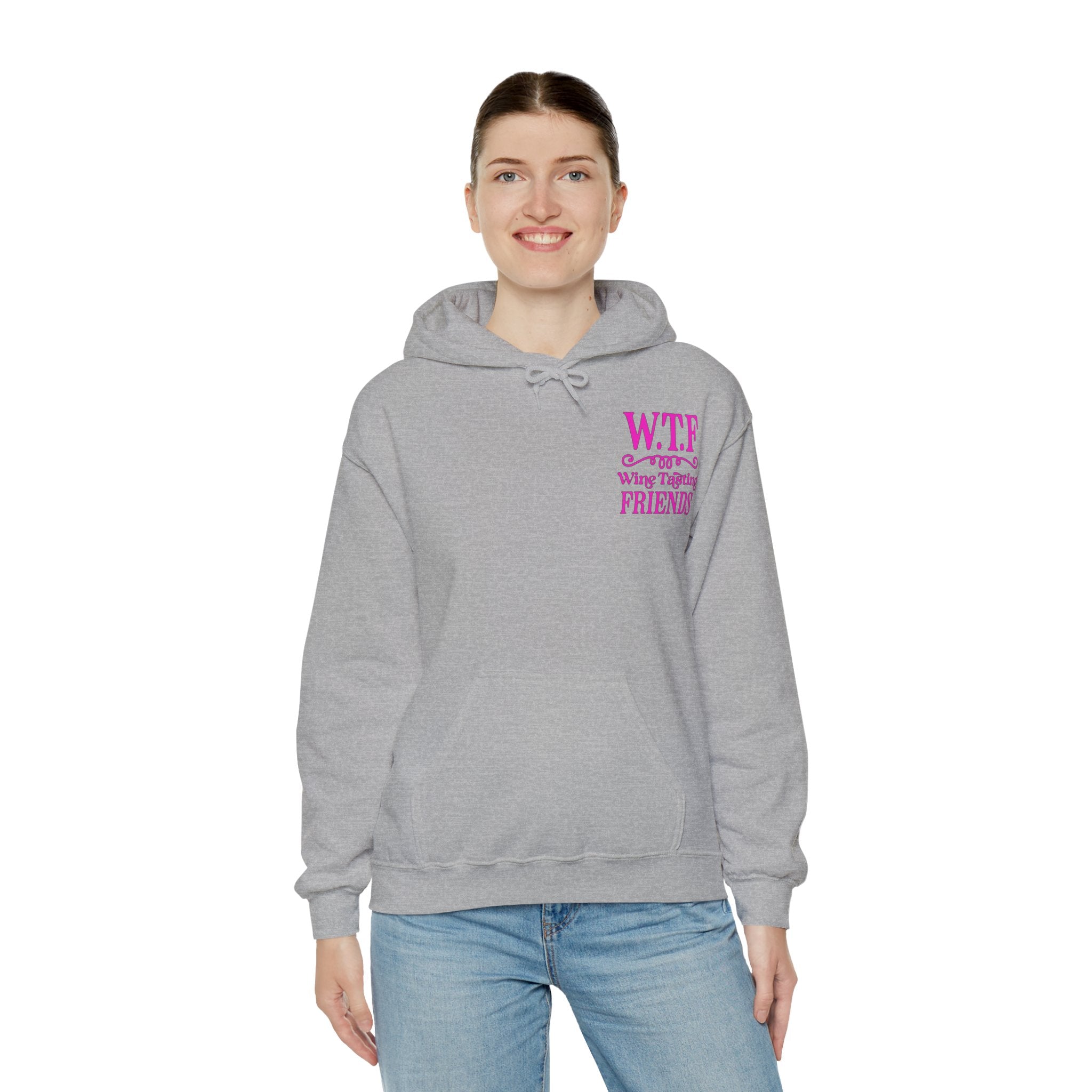 W.T.F. Wine Tasting Friends Hoodie - Unisex Heavy Blend Sweatshirt for Wine Lovers, Gift for Friends, Cozy Apparel for Tastings, Wine [...]