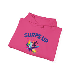 Surf's Up Unisex Heavy Blend Hooded Sweatshirt - Vibrant Beachwear for Surfers