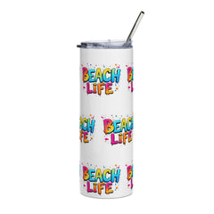Beach Life Stainless Steel Tumbler - 20oz Travel Mug