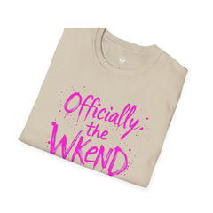 Officially the Wkend Unisex T-Shirt, Weekend Shirt, Fun Graphic Tee, Casual Summer Wear, Gift for Friends, Relaxed Style