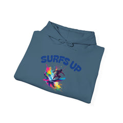Surf's Up Unisex Heavy Blend Hooded Sweatshirt - Vibrant Beachwear for Surfers