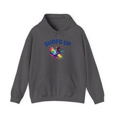 Surf's Up Unisex Heavy Blend Hooded Sweatshirt - Vibrant Beachwear for Surfers
