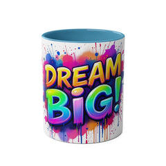 Dream Big Two-Tone Coffee Mug - 11oz Motivational Drinkware