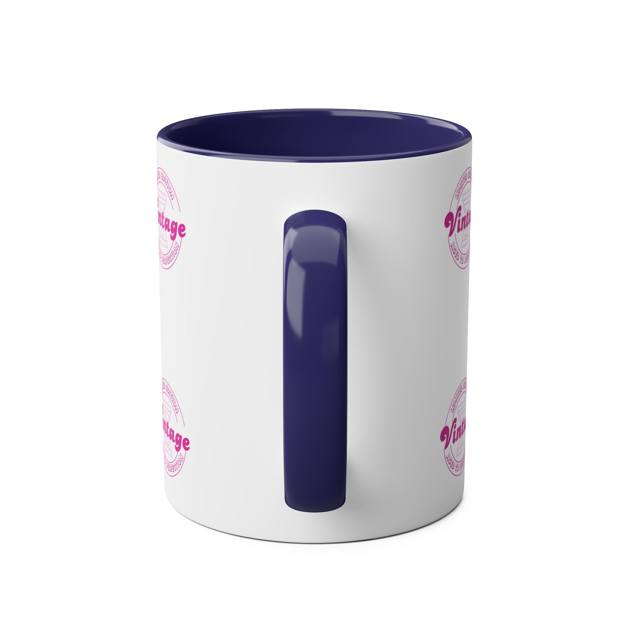 Vintage Two-Tone Coffee Mug, Unique Limited Edition Cup for Coffee Lovers, Gifts for Birthdays, Mother's Day, and Retro Collectors