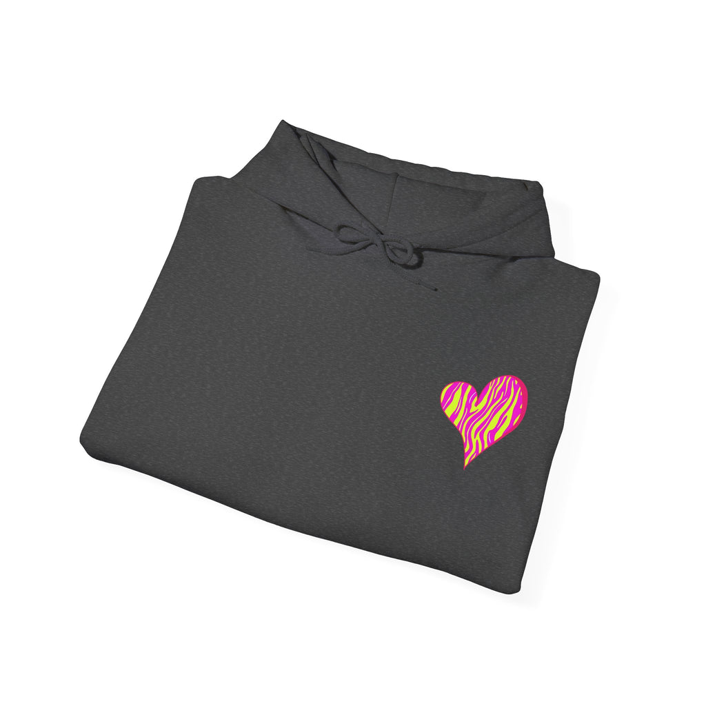 Vibrant Heart Print Hoodie - Funky Sweatshirt for Cozy Days, Perfect for Gifts, Casual Wear, Festivals, and Everyday Comfort