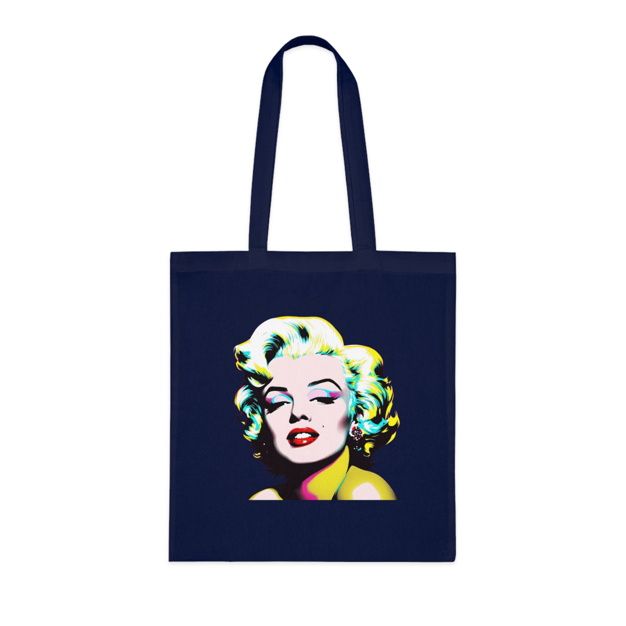 Marilyn Pop Art Cotton Tote Bag, Eco-Friendly Shopping Bag, Fun Beach Tote, Vintage Style Handbag, Gift for Art Lovers