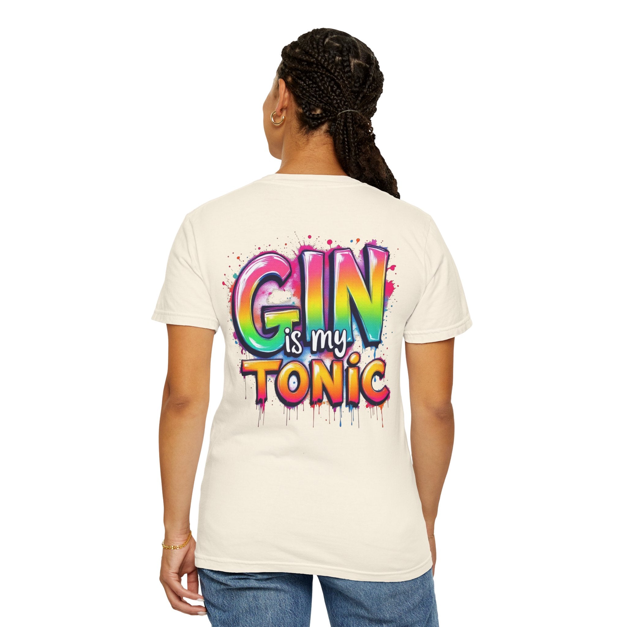 Gin is my Tonic Graphic T-Shirt, Unisex Vintage Tee, Perfect for Festivals, Beach Days, and Casual Wear, Gift for Sun Lovers