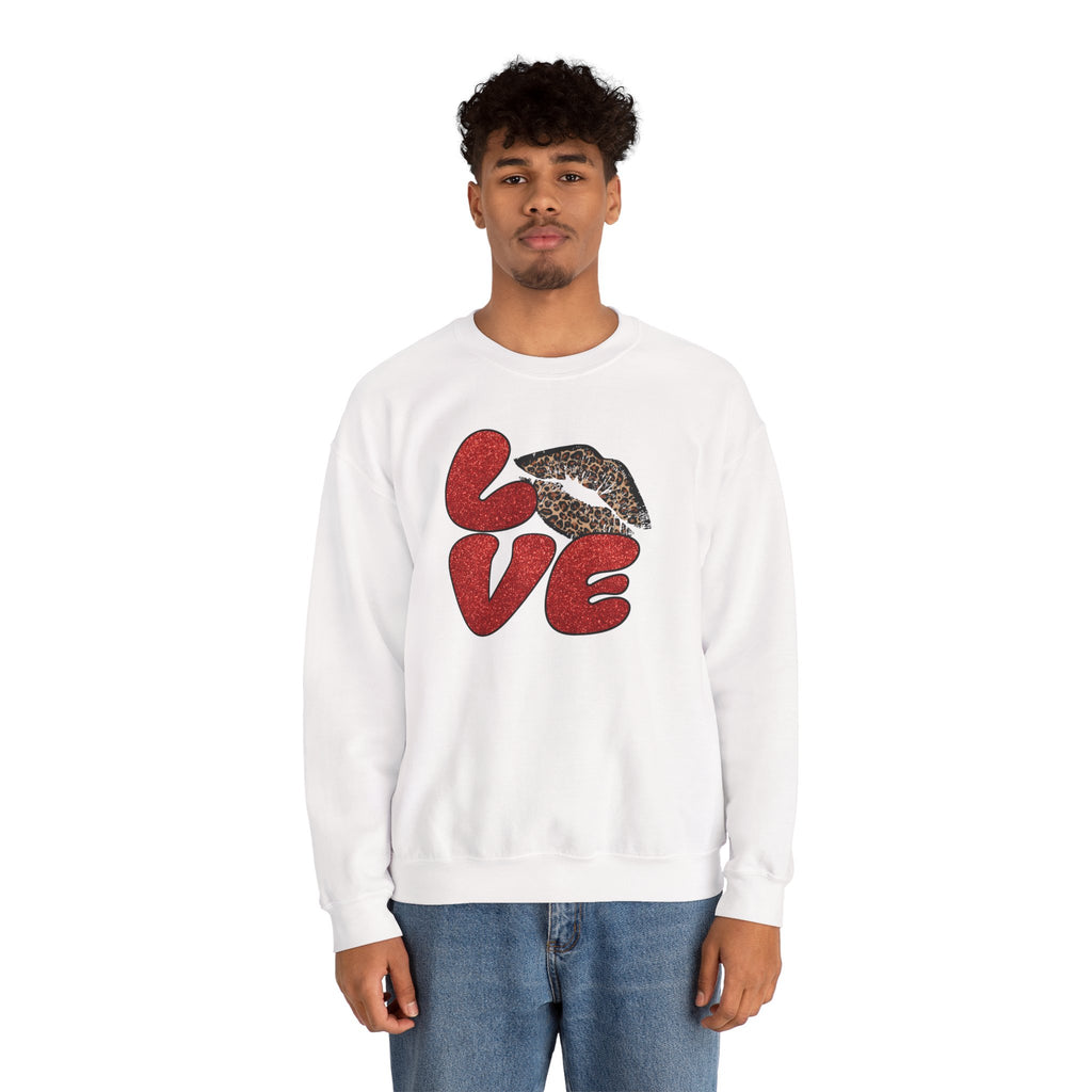 Love Graphic Sweatshirt, Cozy Crewneck for Couples, Valentine's Day Gift, Trendy Casual Wear, Fashionable Lounge Top