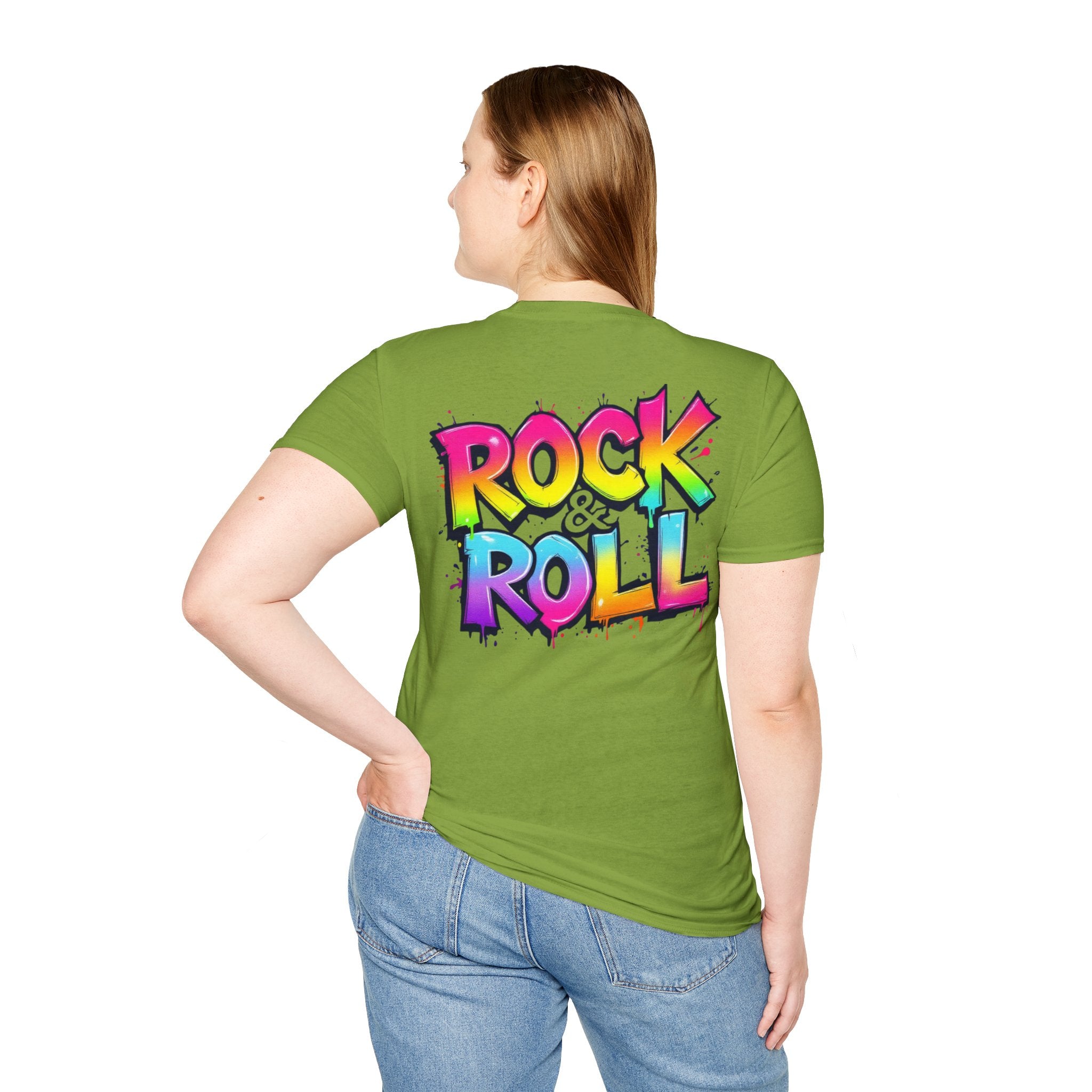 Colorful Rock & Roll Unisex T-Shirt, Vintage Music Tee, Festival Shirt, Gift for Music Lovers, Concert Apparel