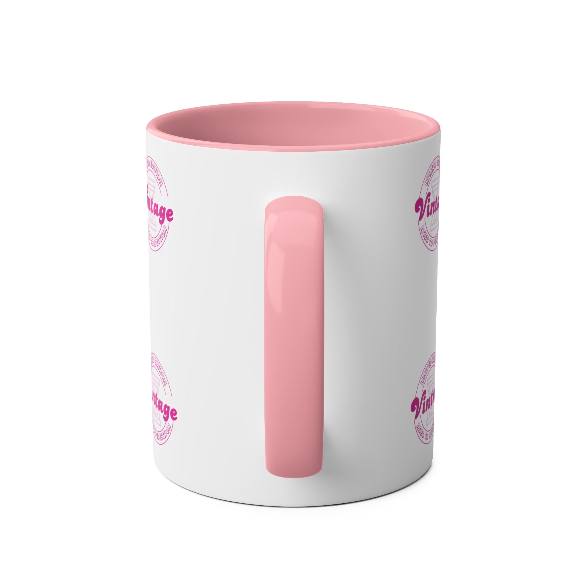 Vintage Two-Tone Coffee Mug, Unique Limited Edition Cup for Coffee Lovers, Gifts for Birthdays, Mother's Day, and Retro Collectors