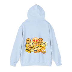 Smiley Faces Hooded Sweatshirt, Cozy Unisex Sweatshirt with Emoji Design, Casual Style, Gift for Friends, Fun Fashion, Perfect for [...]