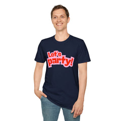 Let's Party! Unisex Softstyle T-Shirt - Fun Casual Wear for Celebrations, Birthdays, Festivals, Everyday Comfort