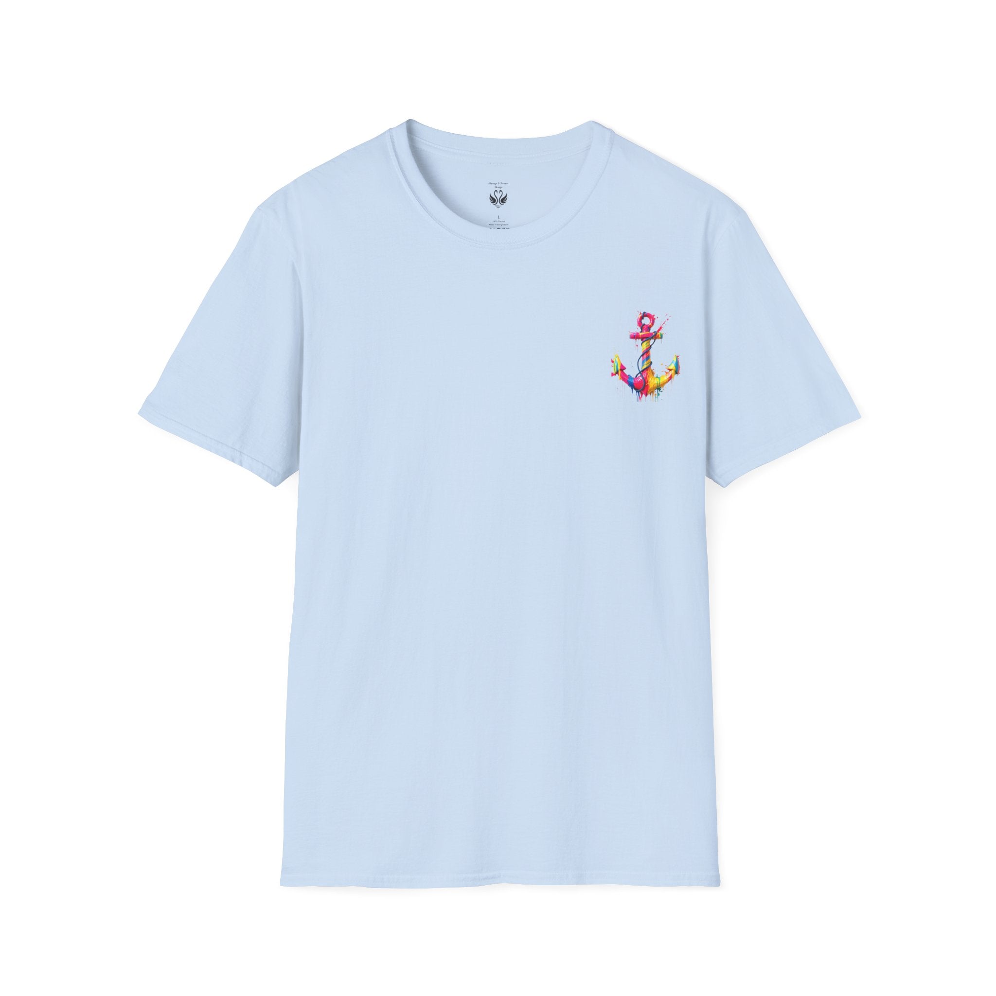 Colorful Anchor Design Unisex T-Shirt, Casual Tee, Nautical Gift, Beachwear, Summer Fashion, Gift for Sailors
