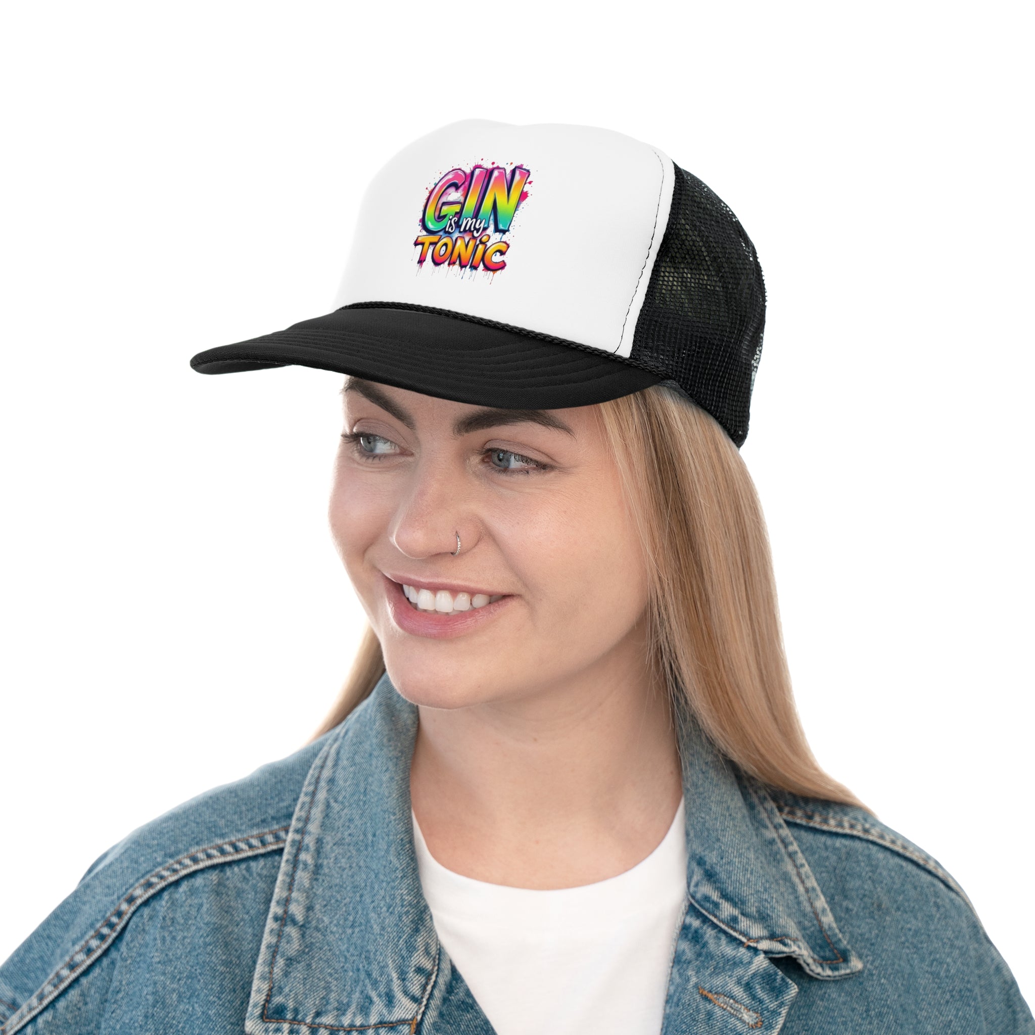 Colorful "Gin is My Tonic" Trucker Cap - Fun Party Accessory