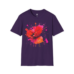 Vibrant Poppy Unisex T-Shirt, Colorful Art Tee, Summer Fashion, Gift for Nature Lovers, Casual Wear, Statement Piece