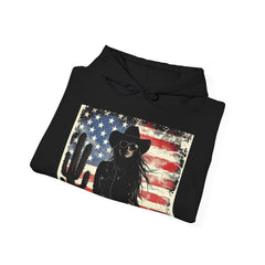 Vintage Western Style Hoodie with Cowboy Graphic