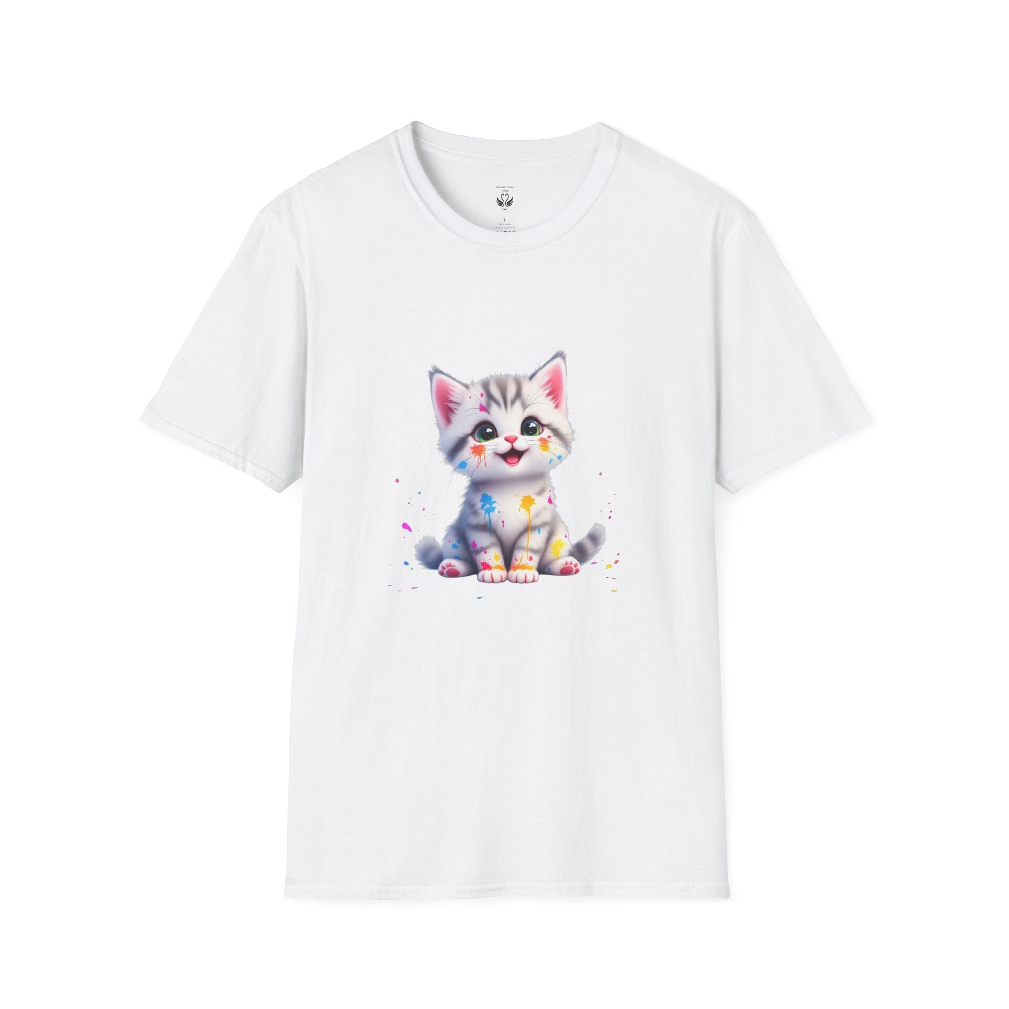 Cute Kitten Unisex Softstyle T-Shirt | Adorable Cat Tee for Animal Lovers, Gift for Birthdays, Pet Lovers, Fun Fashion, Everyday Wear