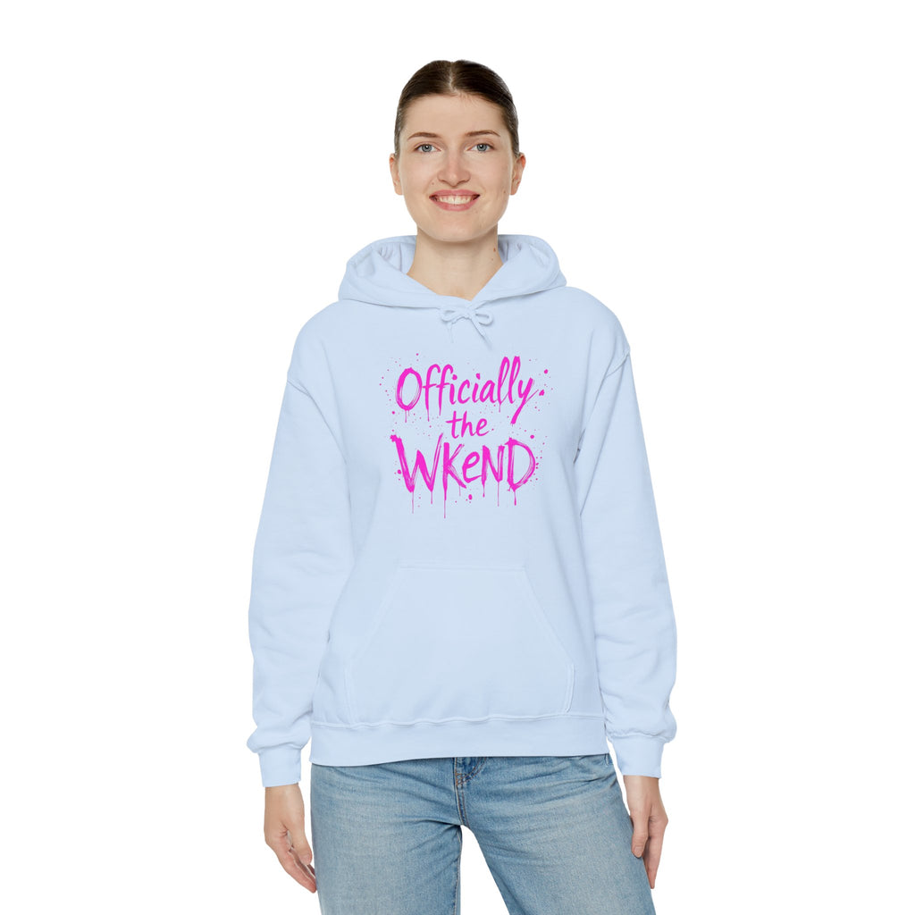 Officially the Wkend Hooded Sweatshirt, Unisex Weekend Sweatshirt, Cozy Hoodie for Relaxation, Ideal for Casual Outings, Perfect Gift [...]