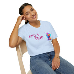 Girls Trip Unisex T-Shirt, Softstyle Tee for Friends, Vacation Apparel, Travel Gear, Girls Night Out, Fun Gifts