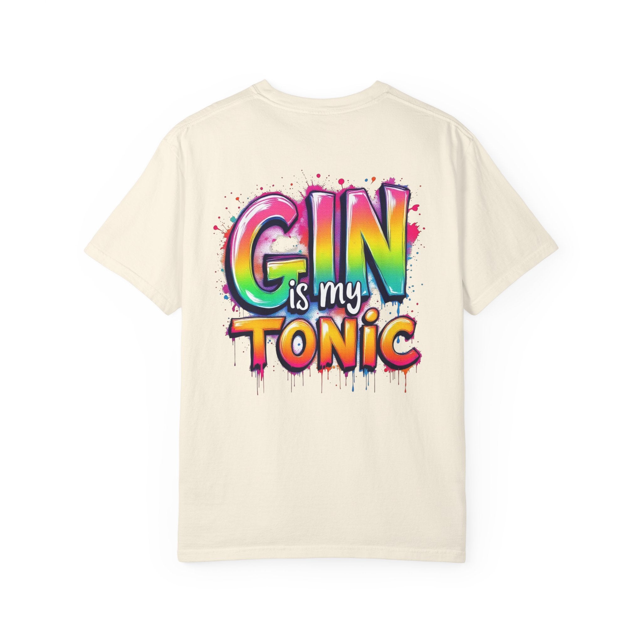 Gin is my Tonic Graphic T-Shirt, Unisex Vintage Tee, Perfect for Festivals, Beach Days, and Casual Wear, Gift for Sun Lovers