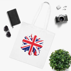 Union Jack Cotton Tote Bag, British Flag Tote, Eco-Friendly Shopping Bag, Travel and Everyday Use Bag, Gift for Patriots