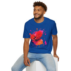 Vibrant Poppy Unisex T-Shirt, Colorful Art Tee, Summer Fashion, Gift for Nature Lovers, Casual Wear, Statement Piece