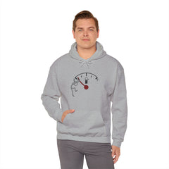 Fuel Gauge Graphic Hoodie, Unisex Sweatshirt for Gamers, Cozy Gift for Tech Lovers, Perfect for Casual Wear, Comfy Everyday Hoodie