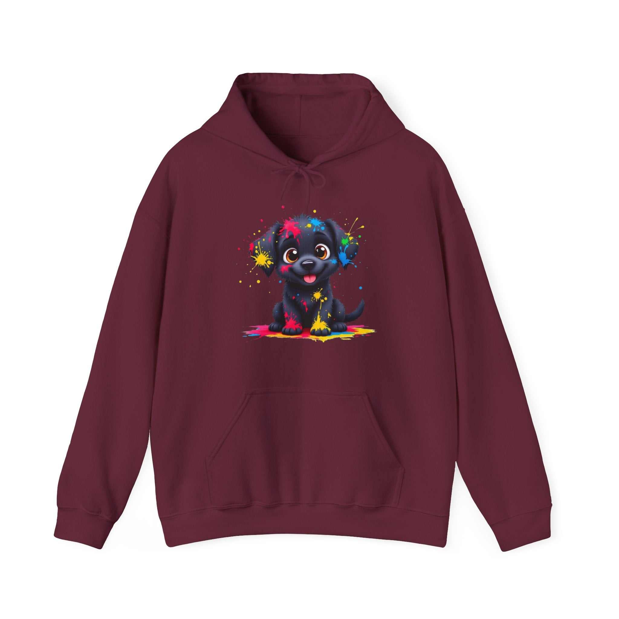 Colorful Puppy Sweatshirt - Cozy Pet Lover Hoodie, Gift for Dog Owners, Birthday Present, Dog-Themed Apparel, Animal Lover Fashion