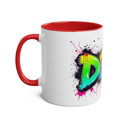 Glamorous Two-Tone Coffee Mug - 'DEAL' Design, 11oz - Perfect for Coffee Lovers and Gift Giving!