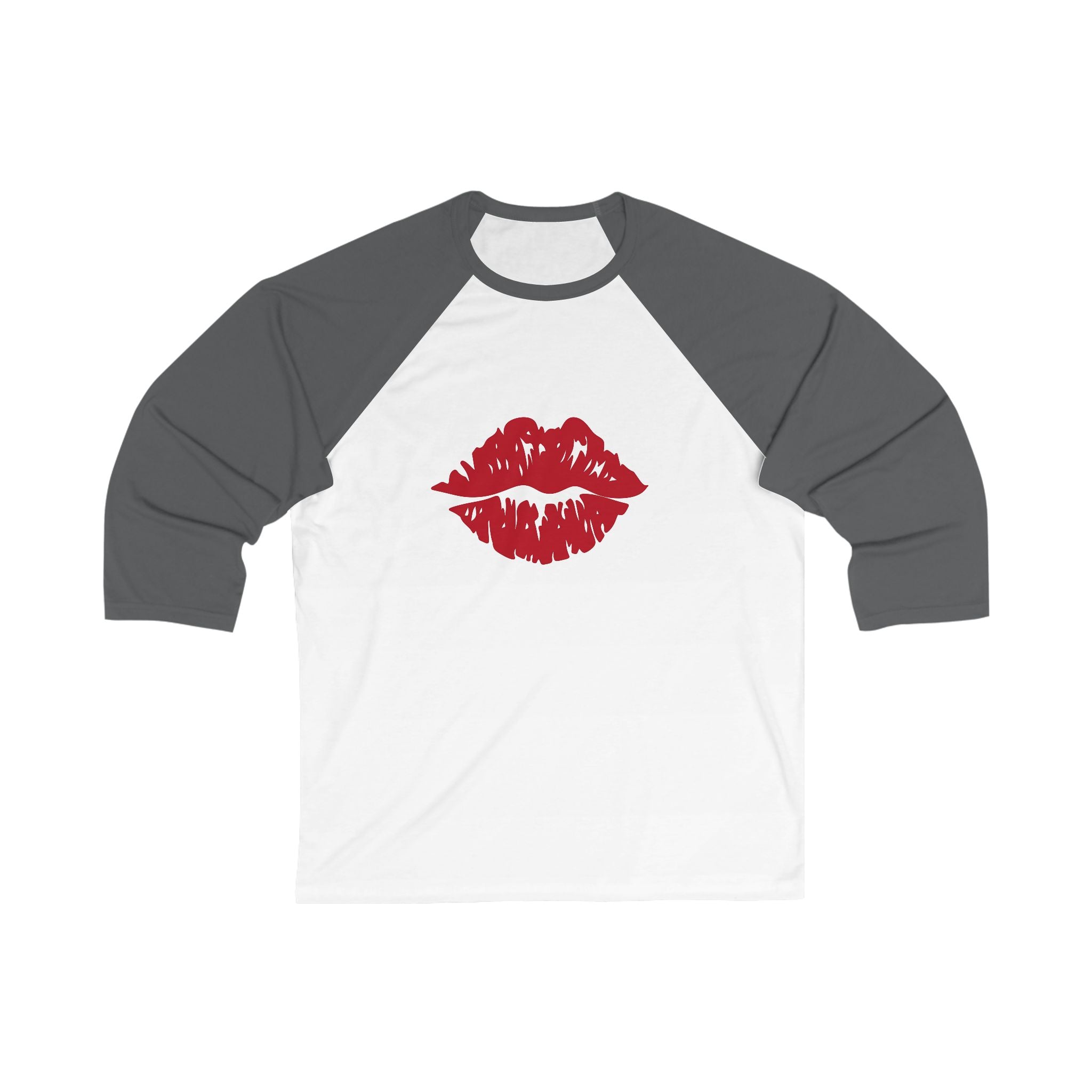 Bold Lips Unisex Baseball Tee - Perfect for Date Night, Valentine's Day, Gift for Her, Casual Wear, Fashion Statement