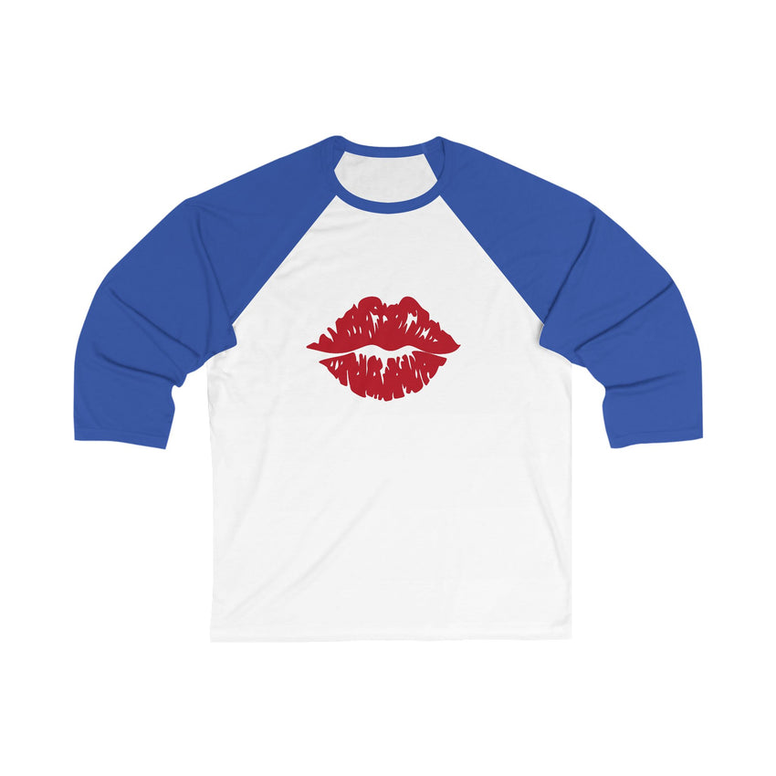 Bold Lips Unisex Baseball Tee - Perfect for Date Night, Valentine's Day, Gift for Her, Casual Wear, Fashion Statement
