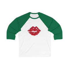 Bold Lips Unisex Baseball Tee - Perfect for Date Night, Valentine's Day, Gift for Her, Casual Wear, Fashion Statement
