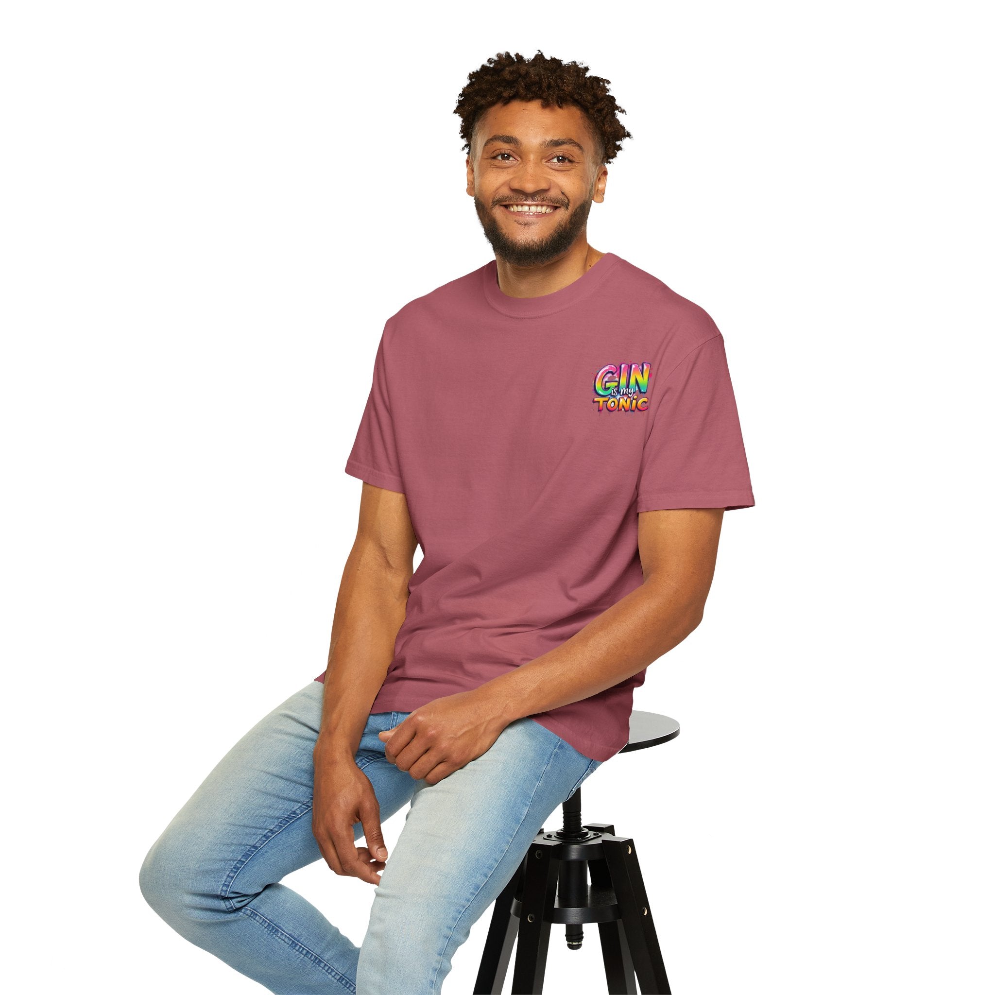 Gin is my Tonic Graphic T-Shirt, Unisex Vintage Tee, Perfect for Festivals, Beach Days, and Casual Wear, Gift for Sun Lovers