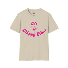 Happy Hour Unisex T-Shirt, Fun Cocktail Shirt, Gift for Party Lovers, Birthday Celebration Tee, Summer Party Outfit