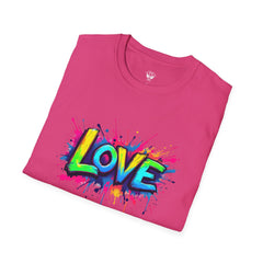 Colorful Love Unisex T-Shirt, Casual Wear, Gift for Him/Her, Valentine's Day, Family Reunion, Streetwear