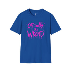 Officially the Wkend Unisex T-Shirt, Weekend Shirt, Fun Graphic Tee, Casual Summer Wear, Gift for Friends, Relaxed Style