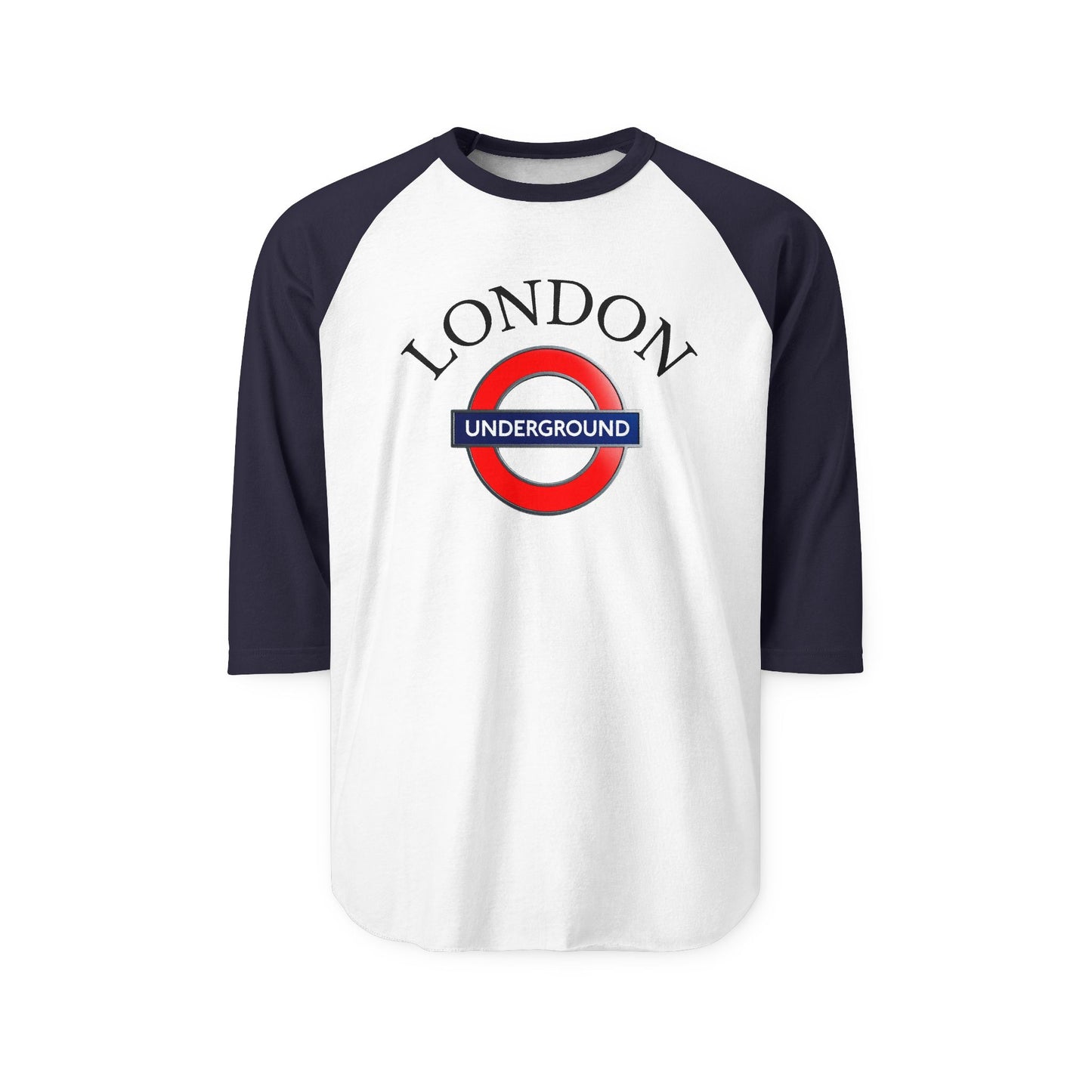 London Underground Unisex Raglan Shirt - Three-Quarter Sleeve Tee