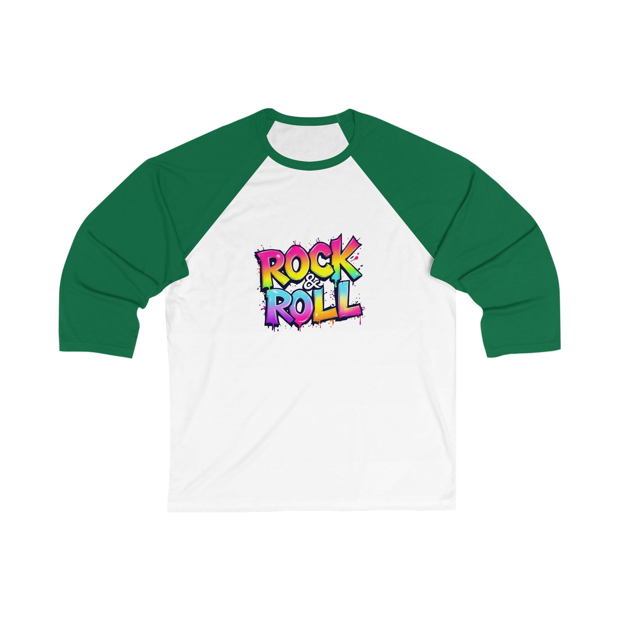 Rock & Roll Unisex Baseball Tee, Vintage Music Shirt, Fun Gift for Musicians, Concert Outfit, Retro Graphic Tee, Festive Apparel