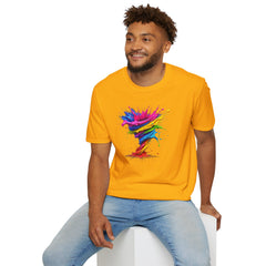 Vibrant Splash Art Tee, Colorful Unisex T-Shirt, Fun Graphic Tee, Summer Festival Top, Gift for Art Lovers, Casual Everyday Wear
