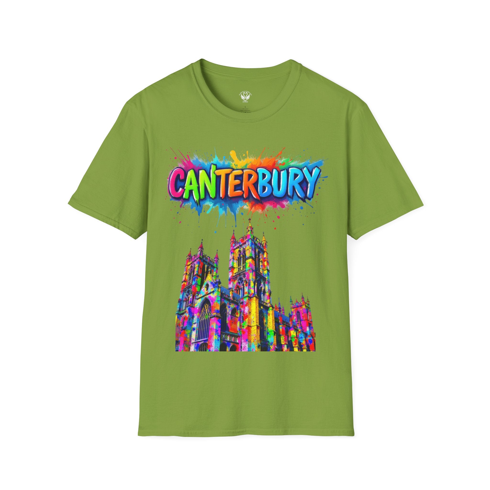 Canterbury Colorful T-Shirt | Vibrant Graphic Tee, Unisex Fashion, Travel Souvenir, Art Lovers Gift, Summer Wardrobe Essential