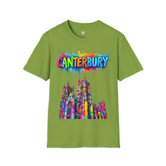 Canterbury Colorful T-Shirt | Vibrant Graphic Tee, Unisex Fashion, Travel Souvenir, Art Lovers Gift, Summer Wardrobe Essential
