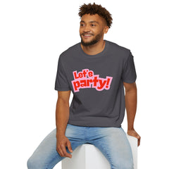 Let's Party! Unisex Softstyle T-Shirt - Fun Casual Wear for Celebrations, Birthdays, Festivals, Everyday Comfort
