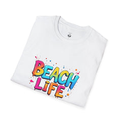 Beach Life Unisex Softstyle T-Shirt, Summer Vibes, Casual Wear, Beach Vacation, Gift for Beach Lovers