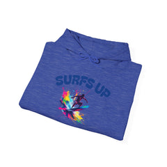 Surf's Up Unisex Heavy Blend Hooded Sweatshirt - Vibrant Beachwear for Surfers