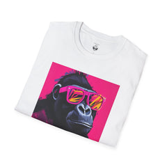 Retro Gorilla Graphic T-Shirt, Fun Animal Tee, Unisex Casual Wear, Birthday Gift, Summer Styles, Festival Fashion