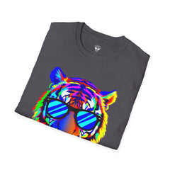 Colorful Tiger Graphic T-Shirt, Fun Apparel, Gift for Animal Lovers, Casual Wear, Summer Fashion, Festival Outfit
