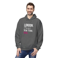 Travel-Inspired Unisex Hoodie - London Paris New York Deal, Urban Fashion, Cozy Sweatshirt, Gift for Travelers, Everyday Wear
