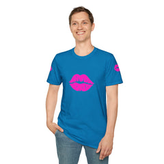 Kiss Lip Graphic Tee – Cute Unisex T-Shirt for Flirty Vibes, Perfect for Valentine's Day, Casual Outings, Gifts, Summer Fashion