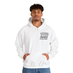 Racing-Themed Hooded Sweatshirt, Ideal for Race Fans, Comfortable, Casual Wear, Great Gift for Motorsports Enthusiasts, Unisex Design